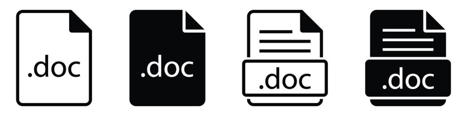 Document format file icon. Document text icon, Vector Illustration