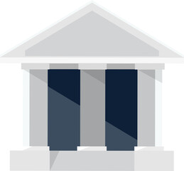 Bank building illustration. The concept of banking or business services.