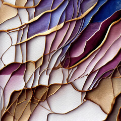 Abstract relief crumpled craft paper blank texture.