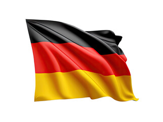 Naklejka premium Flag Germany on white background. Generative AI.