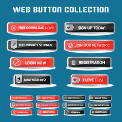 Fototapeta premium Web button collection