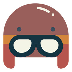 helmet flat icon style