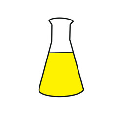 tube with yellow liquid