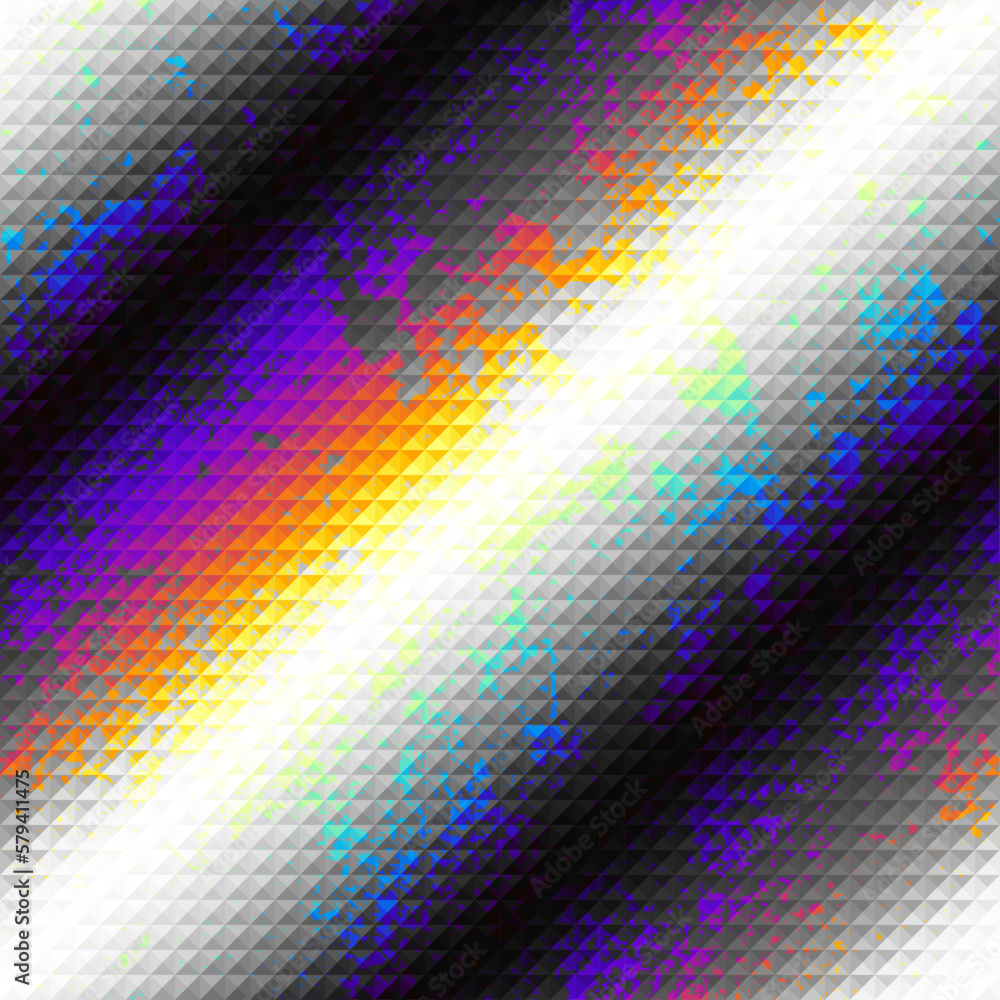 Poster Geometric abstract pattern in low poly style.