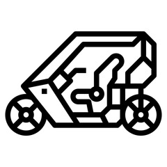 big scooter line icon style