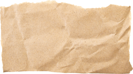 Brown Cardboard paper piece isolated on white background