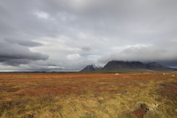 Autumn landscape on the Snæfellsnes peninsula, iceland