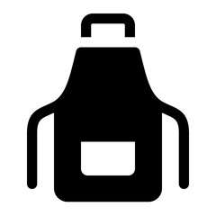 Barber Apron Glyph Icon