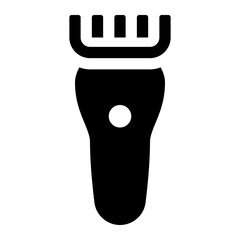 Hair Clipper Glyph Icon