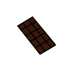 chocolate bar on white background