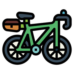 bike filled outline icon style