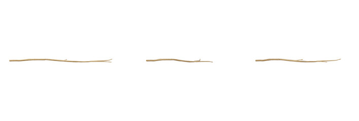 Elegant and stylish golden twig/wood/stump design. Ideal for adding a luxurious touch to your projects. PNG file with high transparency. 3d render.