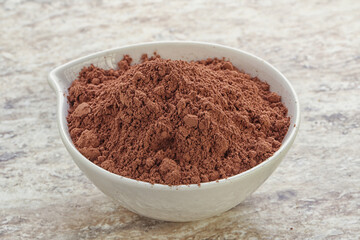 Natural organic cocoa powder for culinary