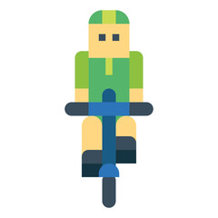 cyclist flat icon style