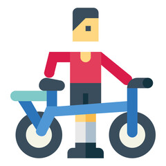 ride flat icon style