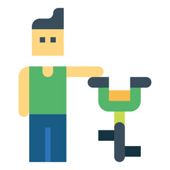 ride flat icon style