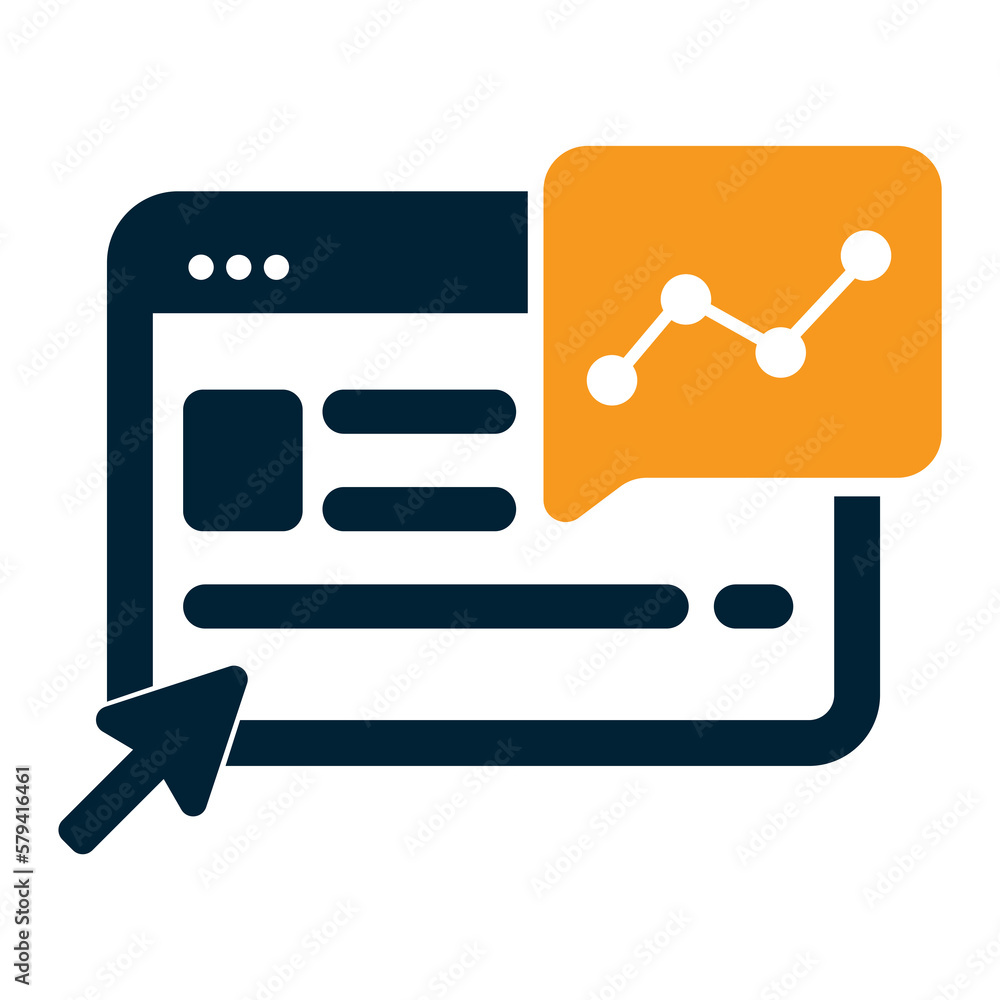 Poster simple web or app information system icon. ui ux illustration