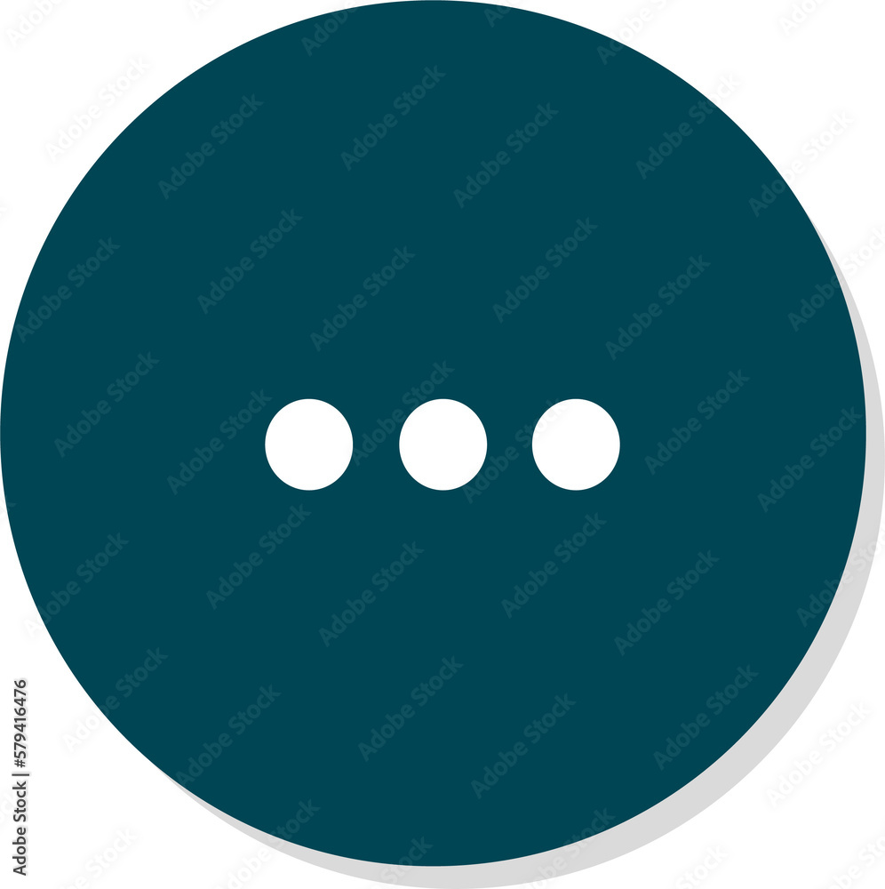 Poster overflow menu icon illustration. more options menu. action sheet. more options