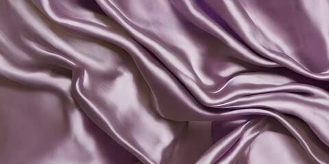 Obraz premium silk fabric light purple, satin fabric, textured background for presentation, silk clothe folds, silk fabric texture, AI generated