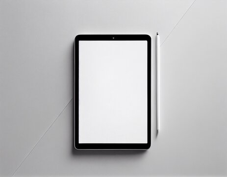 Minimalist Blank iPad Tablet Mockup Created with Generative AI