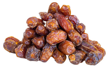 Date fruits on a transparent background. Traditional Ramadan food. Png.