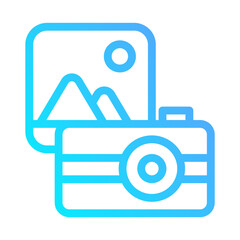 Icon Camera and Picture, Holyday. editable file and color.