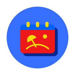 Icon Calendar Holyday. editable file and color.