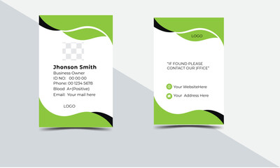 professional corporate id card template