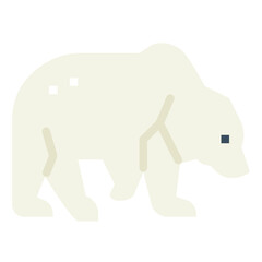 bear flat icon style