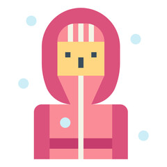 cold flat icon style