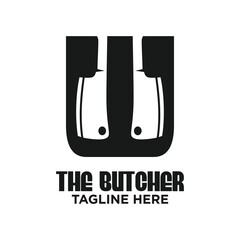 Letter W Butcher Logo Design Template Inspiration, Vector Illustration.