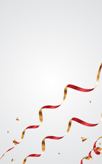 Yellow Confetti Anniversary Vector Grey