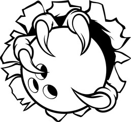 Bowling Ball Eagle Claw Talons Ripping Background