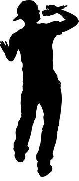 Singer Pop Country or Rock Star Silhouette