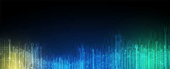 Neural network concept. Connected cells with links. High technology process. Abstract background