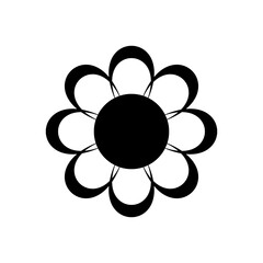 Flower on white background Round ornament Abstract flower element for creative design tasks Mandala Vector illustration