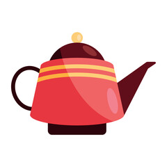 red japanese teapot utensil