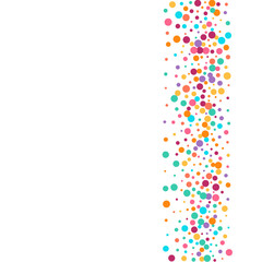 Rainbow Confetti Happy Vector White Background.