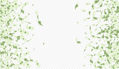 Flow Currency Vector Transparent Background.