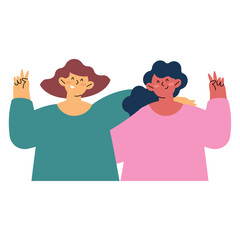 girls in a brotherly hug