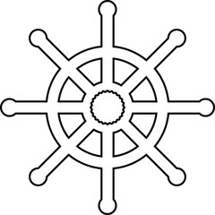 Obraz premium helm - nautical vessel part