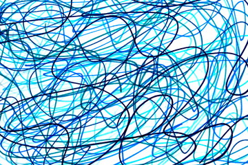 The texture on white paper is drawn with a bright blue marker.