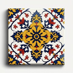 Illustration of a tile with an Armenian traditional pattern