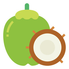 coconut flat icon style