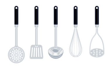 Kitchen utensils illustration isolated on white background