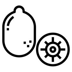 kiwi line icon style