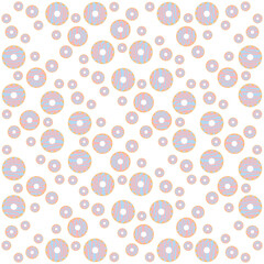 Seamless pattern with glazed donuts
