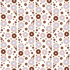 Seamless pattern with glazed donuts