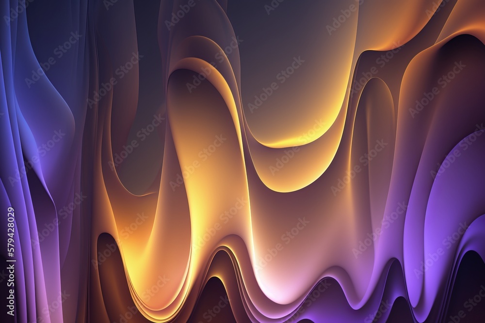 Poster waves of light with a whimsical touch - generative ai