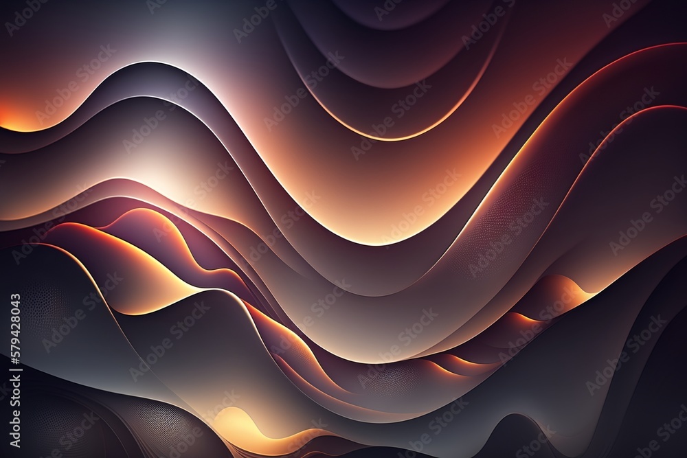 Poster a dynamic interplay of lights and waves - generative ai